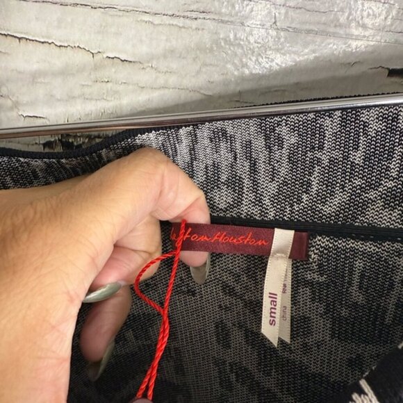 LEFT ON HOUSTON STRETCH MINI SKIRT bandage black white NWT size small - Picture 4 of 6